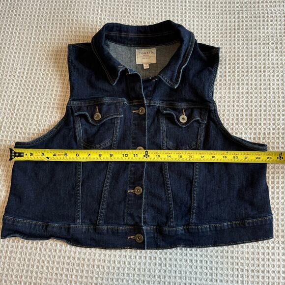 Torrid Vest Women’s 3XL Denim Jean Dark Wash Western Rodeo Streetwear Boho - Picture 3 of 8